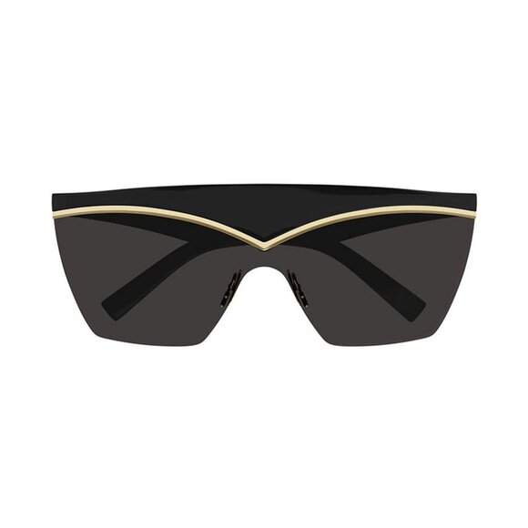 NEW SL 614 MASK 001 SAINT LAURENT SUNGLASSES WOMEN SHIELD BLACK EYEWEAR SL614 - Picture 2 of 6